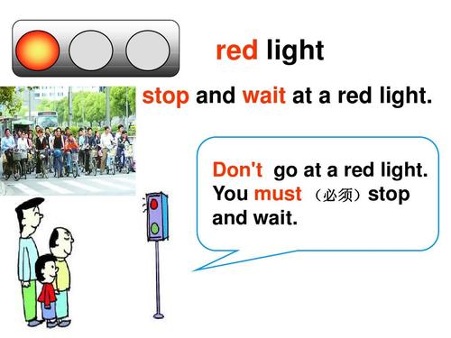 红灯的英文的相关图片